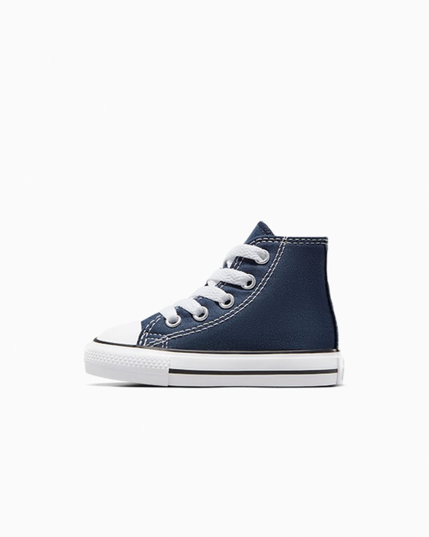 Zapatillas Altas Converse Chuck Taylor All Star Classic Niño Azul Marino | PE 748L0P